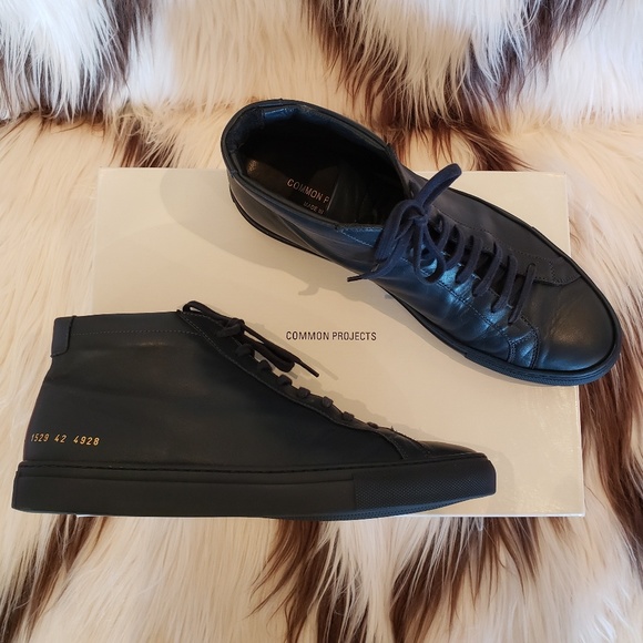 Common Projects Other - Common Projects Men's navy blue high top sneakers